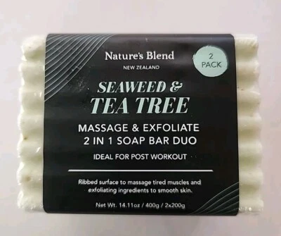 Nature's Blend New Zealand- Seaweed & Tea Tree  2 In 1  Bar Soap Duo 14.11oz - Image 1 of 2