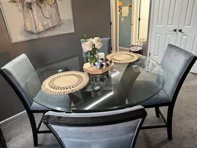 обеденный стол набор для 4 стекла - Изображение 1 из 3