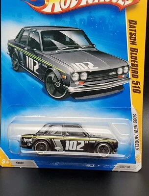 Hot Wheels 2009 New Models 37/42 Datsun Bluebird 510 Black B1 - Image 1 of 4