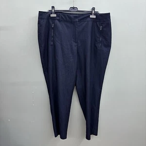 Womans Jones New York Blue Ella Ankle Zipped Pockets Trousers Plus Size 18W - Picture 1 of 7
