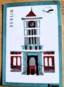 LUFTHANSA Label Matchbook Cover 1950's  BERLIN 2in x 1 1/4in - Bild 1 von 1
