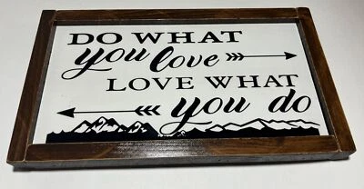 Do what You Love LOVE what You Do Sign Decor Inspirational Wood Wall Art - Image 1 of 4