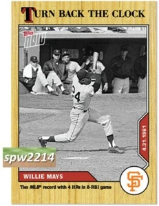 2020 Topps Now Turn Back the Clock Willie Mays #31 - Picture 1 of 2