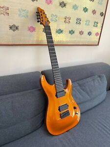 Schecter KM-7 - immaculate 7-string guitar in Lambo Orange 
