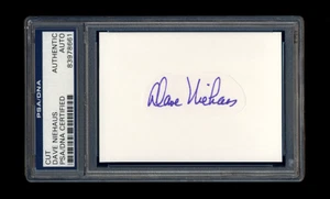 DAVE NIEHAUS SIGNED MINT CUT PSA/DNA SLABBED AUTOGRAPHED HOF SEATTLE MARINERS - Picture 1 of 1