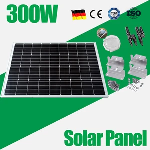 12V 300W Solar Panel Kit Mono Home Caravan Camping Power Charging Battery - Picture 1 of 10