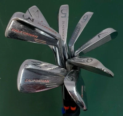 Set 8 x Slazenger Californian / Johnny Miller Eisen 3-PW Regular Stahlschäfte - Bild 1 von 4