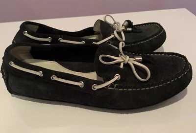 Cole Haan Womens Blue Suede Slip on flat Casual shoes Tassels 7.5M D41147 - Image 1 of 4