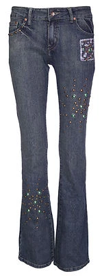 Womens Mid Rise Bootcut Jeans Ladies Stretch Denim Pant Trouser Bottom Size 8-14 - Image 1 of 4