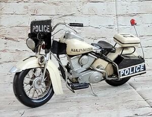 European Finery 1:10 Harley  Police MOTORCYCLE BIKE DIECAST MODEL Artwork Decor