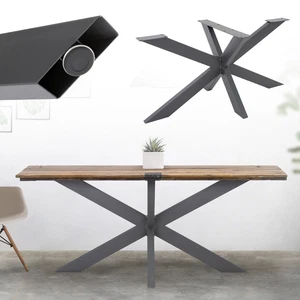 2x patas cruzadas de metal para mesa de comedor trabajo modelo industrial spider - Imagen 1 de 65