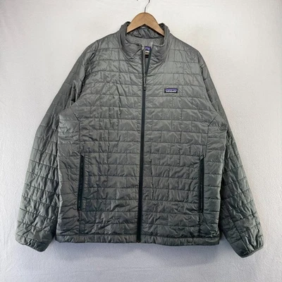 Chaqueta Patagonia Para Hombre 2XL Gris Cremallera Nano Puffer Estilo Primaloft 84212 Embalable Foto 1 de 4