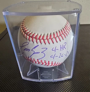 Eugenio Suarez Signed  Rawlings OMLB Baseball 4 Home Run Inscription 🔥 - Picture 1 of 2