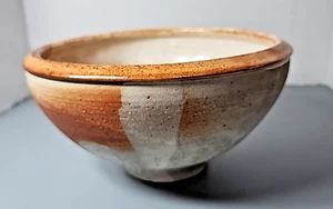 Vintage Speckled Hand Thrown Pottery Bowl Desert Tones Signed MP Textured  - Picture 1 of 12