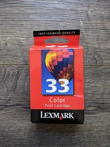 Genuine Lexmark 33 Color Ink Print Cartridge Factory Sealed New - Picture 1 of 2