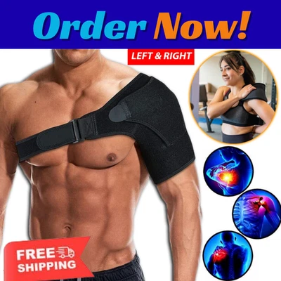 Shoulder Brace Support Compression Sleeve Torn Rotator Cuff AC Joint Pain Relief - Image 1 of 4
