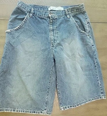 Arizona Mens Size 34 Denim Jean Shorts Baggy Skater Carpenter Style 13" Inseam - Image 1 of 4