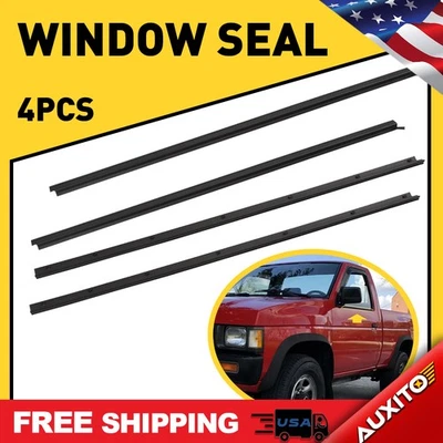 4x Sello delantero de cinturón de resistencia para puertas 86-97 para carrocería rígida Navara Nissan D21 de goma Foto 1 de 4