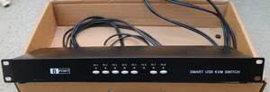 Interrupteur KVM métal taille rack 1 U complet pour PC - Photo 1/5