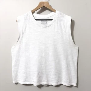 Faherty Kara Sunwashed Slub Muscle Tank Top White Size XL - Picture 1 of 9