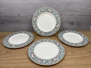 Lenox SPRING VISTA~9 3/8" Accent Luncheon Plate 24k Gold Trim~set Of 4 - Picture 1 of 9