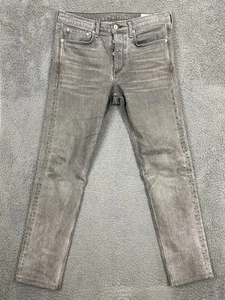 Rag & Bone Mens Fit 2 Slim Gray Jeans 33x31 Button Fly Med Wash Skinny - Picture 1 of 9