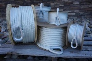 Double Braid Nylon Anchor Line Rope Boat Mooring 3/8, 1/2, 5/8 with thimble - Bild 1 von 9