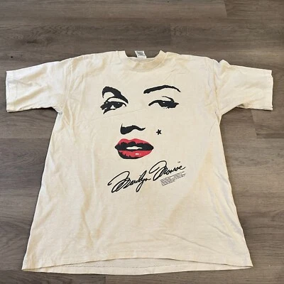 VTG Marilyn Monroe Shirt Single Stitch Mens White 90s Fruit Of The Loom 1993 L - Image 1 of 4