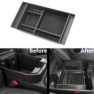 For 2019-2024 GMC Sierra 1500 2500 3500 Cab Center Console Storage Box Organizer - Image 1 of 4