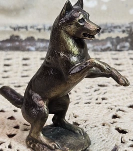 Rare Signed D.L.Engle Bronze Sculpture Siberian Husky Numbered 20/50 - Picture 1 of 11