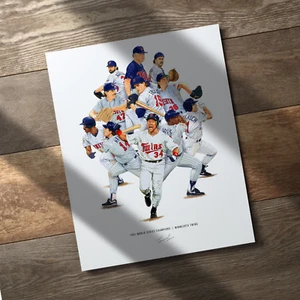 Minnesota Twins 1991 World Series Collage Puckett Knoblauch 8x10 Print Poster - Picture 1 of 10