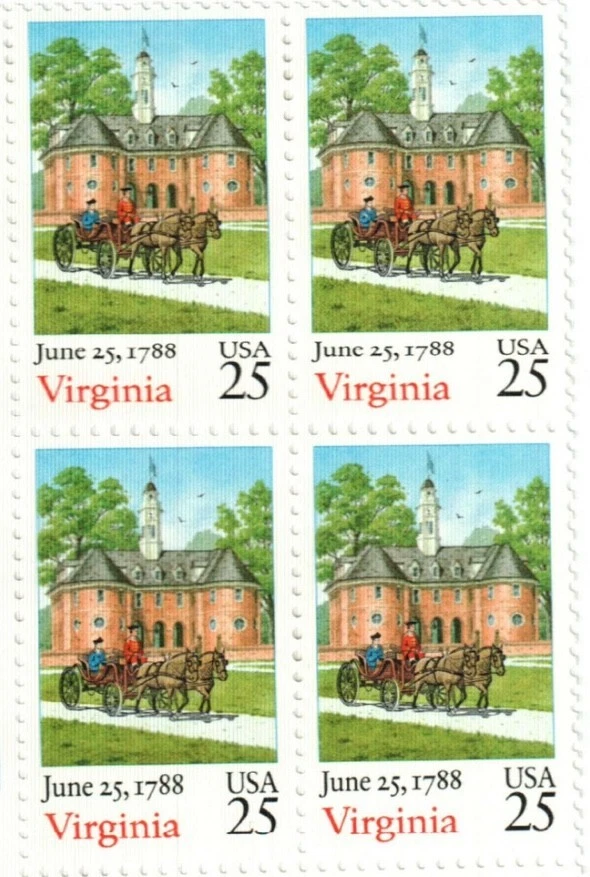 United States 25¢ Virginia Statehood Postage Stamp #2345 x 100 singles - Image 1 of 1