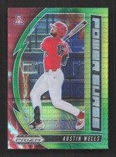 Austin Wells  PS 2020  Panini Prizm Draft Picks  Hyper Green and Yellow #PDP176