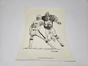 Vintage 1981 Elois Grooms hat Sack in Sicht New Orleans Saints Muschelöl Poster - Bild 1 von 2