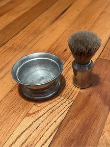 Vintage Rooney Pewter Shave Set  - Picture 1 of 5