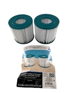 Mainstays Type D Universal Replacement Swimming Pool Filter Cartridge 2-Pack b - Picture 1 of 8