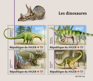 Dinosaurs Prehistoric Animals Stamps Niger 2019 MNH Riojasaurus Mussaurus 4v M/S - Picture 1 of 1