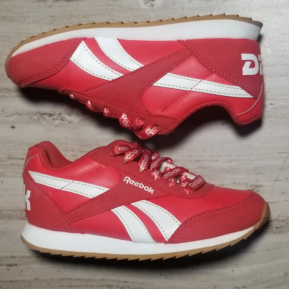 Reebok Rojo Blanco Talla Cuero Deletrear NIÑOS 10.5 Foto 1 de 4
