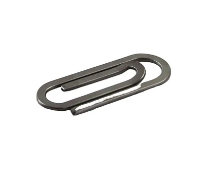 Mens Silver Paper-Clip Style Money Clip Foto 1 de 2