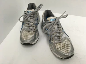 ASICS Gel-Kayano 16 Running Shoes White/Blue/Silver T050N Women's Size 6M GUC - Picture 1 of 12