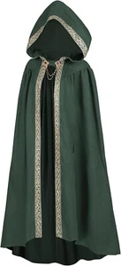 Medieval  Cloak with Hood Halloween Cloak Gothic Cloak Pirate Cape - Picture 1 of 9