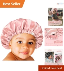 Baby Satin Bonnet Cap - Double Layer Adjustable Silky Satin for Infants 0-12 - Picture 1 of 8