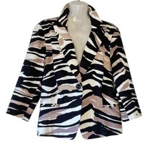 Sandro Multicolor Animal Print Blazer/Jacket. Sz. S. Preowned - Picture 1 of 14