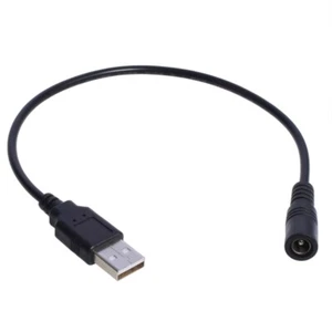 Male to Female Connector Cable USB to 5.5mmx2.1mm Plug 5V DC Power Supply Cord - Zdjęcie 1 z 8