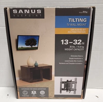Sanus Vuepoint Tilting TV Wall Mount - 13-32"/35lbs Weight Capacity, Model F11C - Image 1 of 4