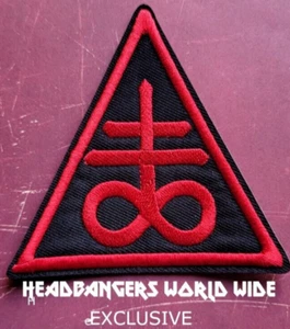 Schwefelkreuz, Leviathankreuz, bestickter Aufnäher, aufbügeln (DREIECKKREUZ) - Bild 1 von 4