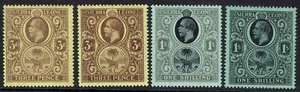 SIERRA LEONE 1912 KGV ELEPHANT 3D AND 1/- BOTH SHADES OF EACH WMK MULTI CROWN CA - Picture 1 of 2