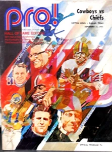 1971 World Champion Dallas Cowboys v. K C Football Program, Hall of Fame Edition - Picture 1 of 12
