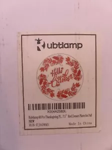 “Hello OCTOBER” 60PCS Thanksgiving Plates NEW - Picture 1 of 3