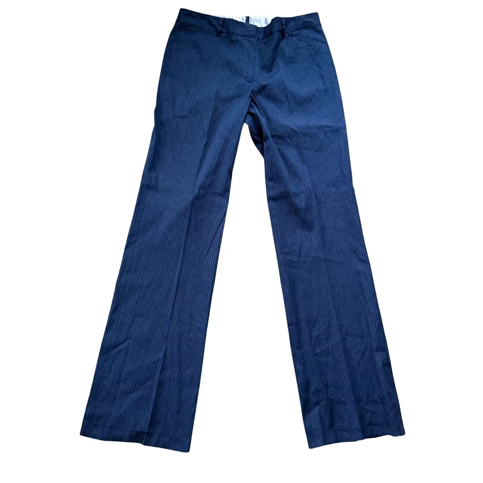 Pantalones de vestir Tahari a rayas corte bota para mujer talla 8 formales negocios informales azules Foto 1 de 4